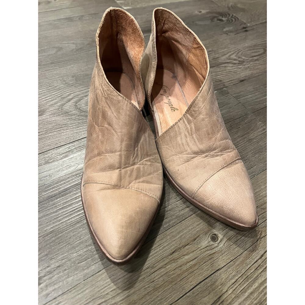 Free People Royale Leather Pointed Toe Flat Size 38.5